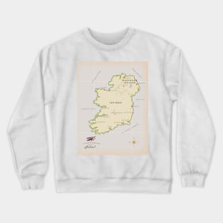 Illustrated Map of Ireland Crewneck Sweatshirt